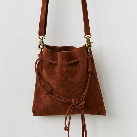 Free People Handbags - Free People Billie True Tan Suede Crossbody Bag